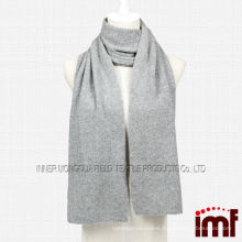 Grey Knitted Cashmere Scarf